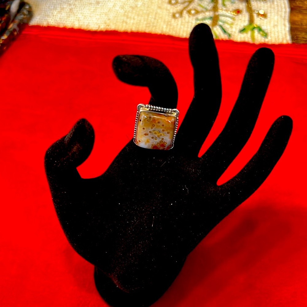 Silver Square Ring - image 1